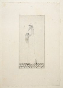 Design pour une robe de jour, Planche 7, Livre 1, illustration de Wiener Werkstatte Mode 1914-1915, pub. Eduard Kosmack, Vienne, 1914-1915 - Arnold Nechansky